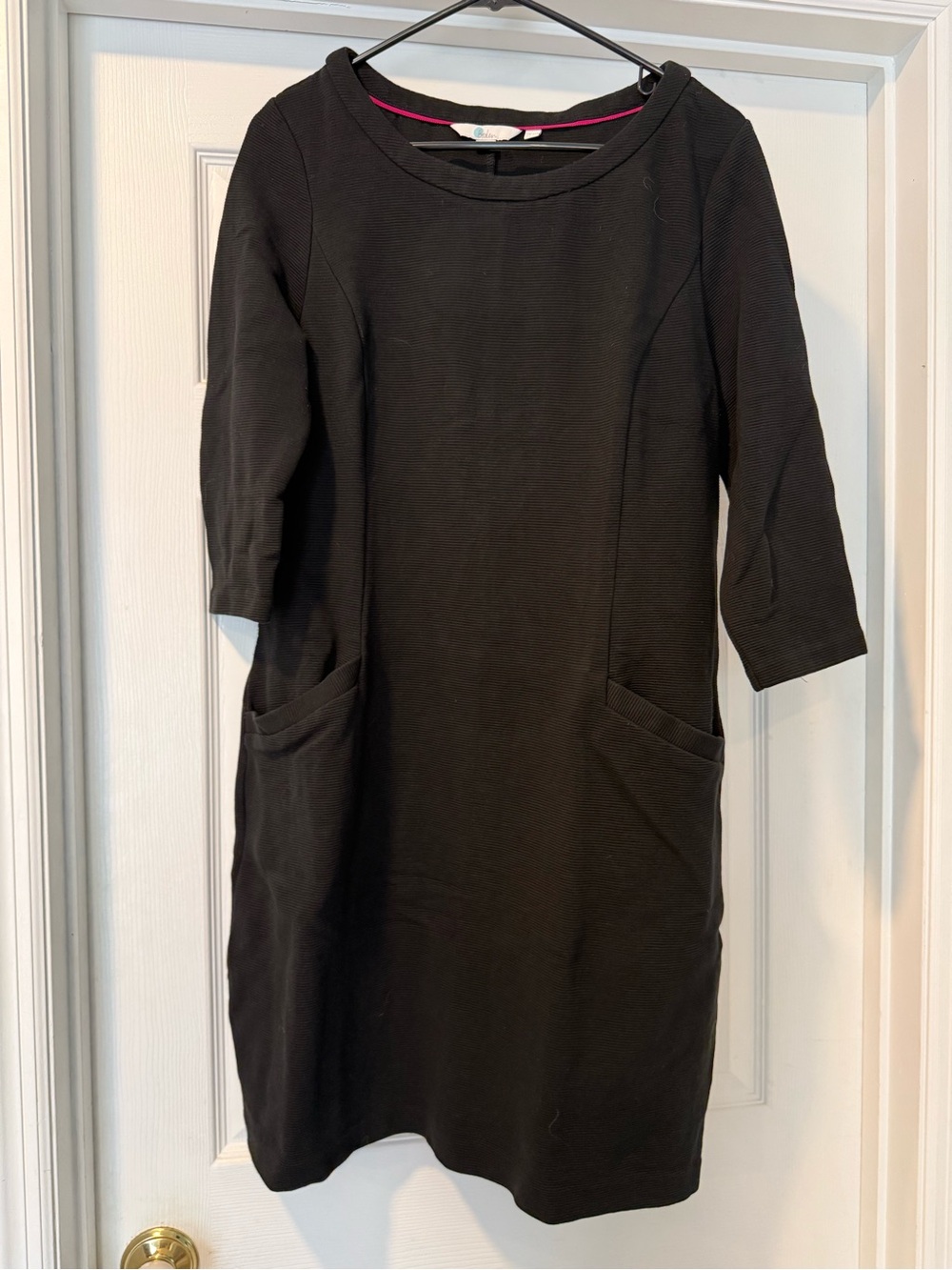 Boden Black Midi Shift Dress